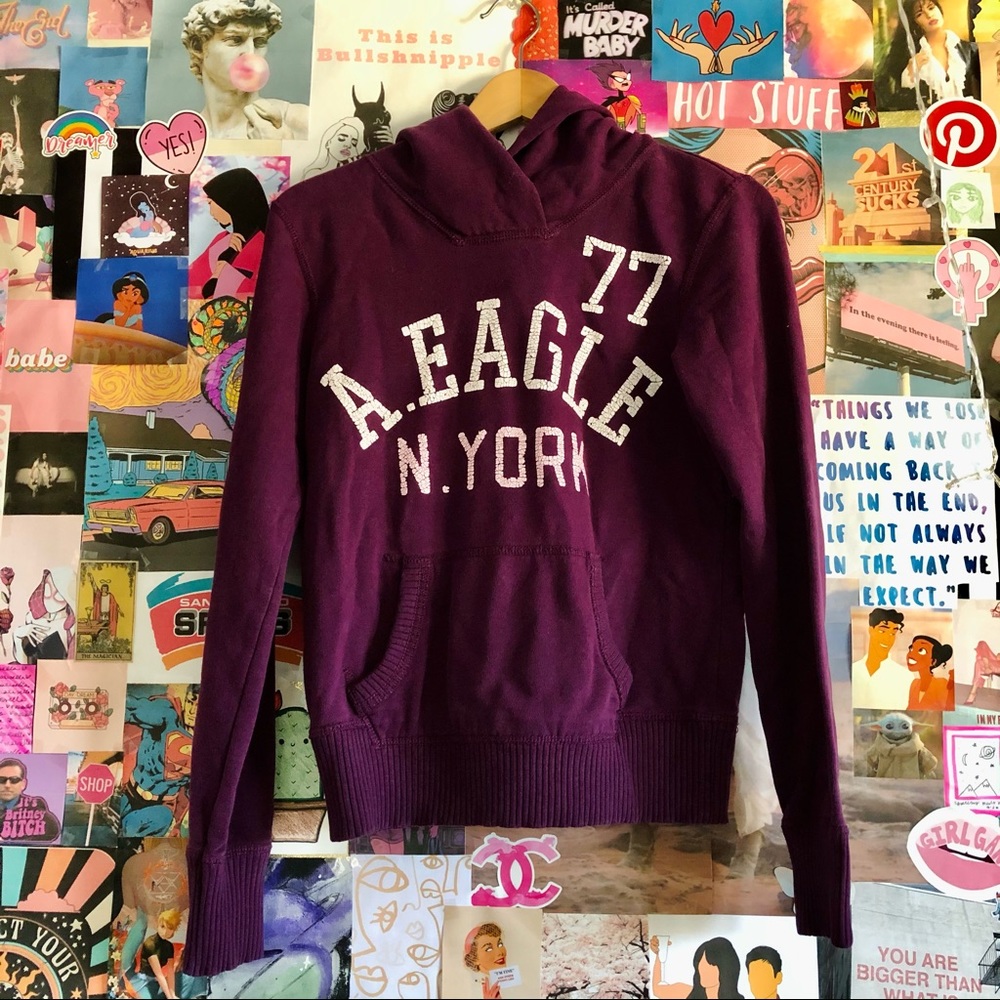 purple american eagle hoodie